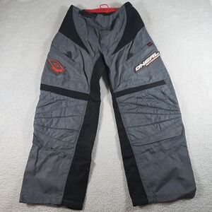 O Neal Men's Gray Black Color-block Apocalypse Motorcycle Pants Size 30x27